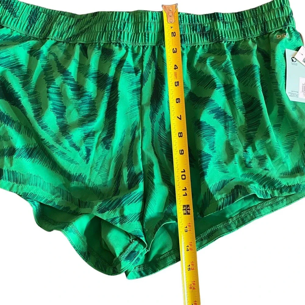 DSG Performance Mid-Rise Stride Run Short 3” Inseam “Trippy Zebra Green” Sz 2XL